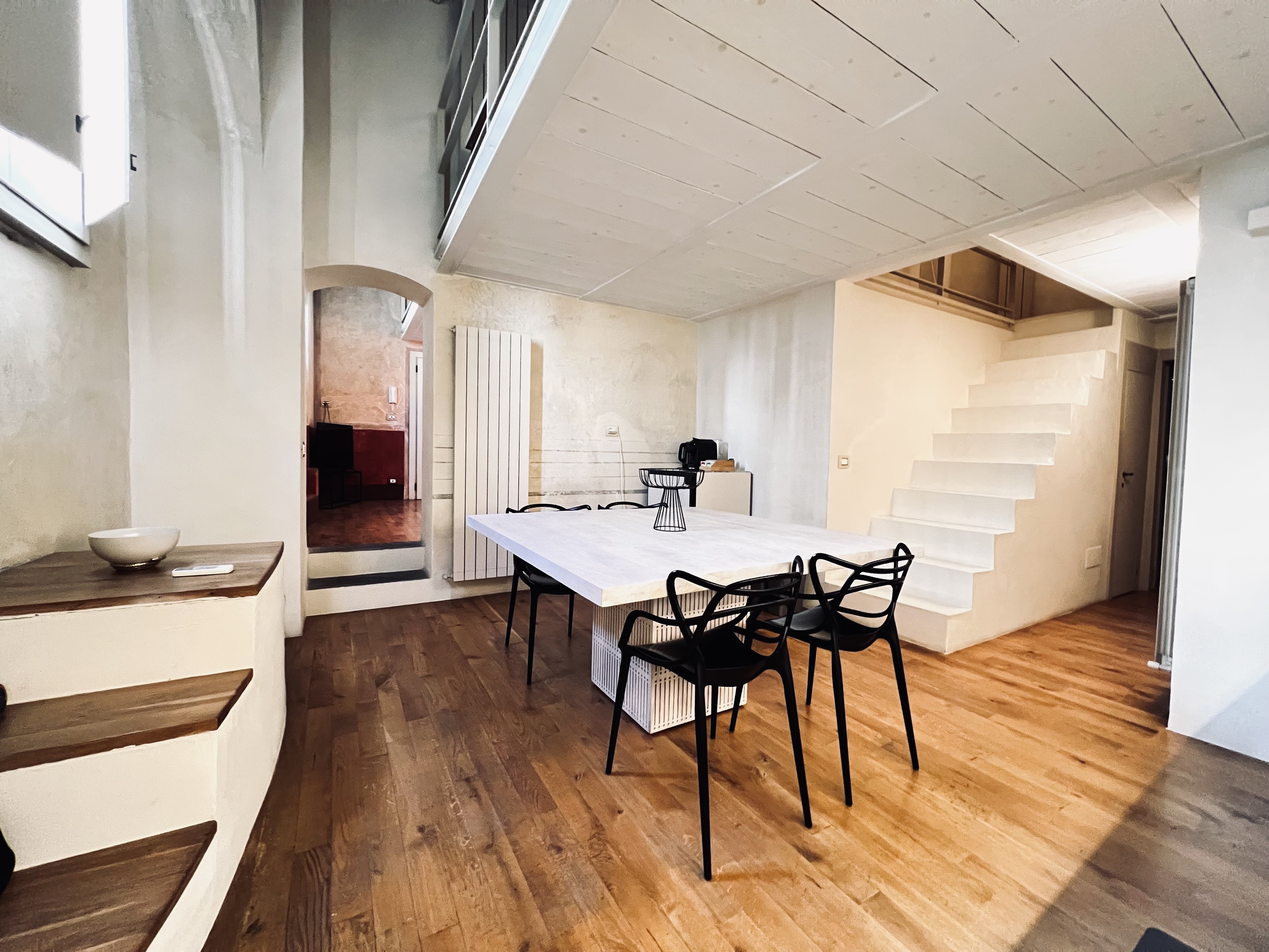 Modern kitchen and dining area
